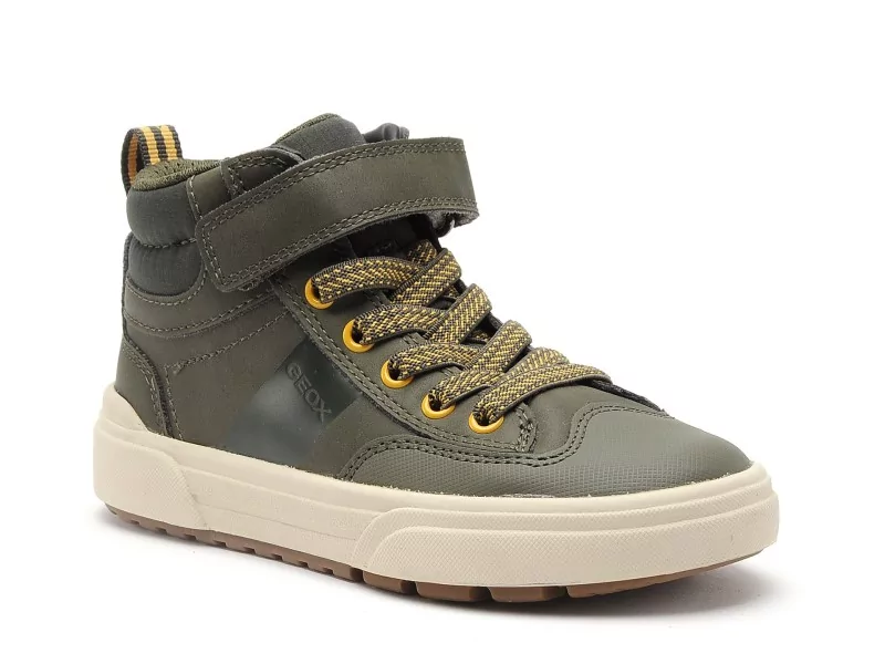 Geox J WEEMBLE BOY A J56HAA Kaki Baskets Montantes Garçon