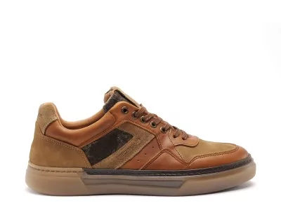 LERMA Marron Baskets Basses Homme
