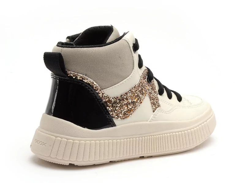 Geox J LAQUINNY GIRL D J66M3D Blanc Baskets Montantes Fille