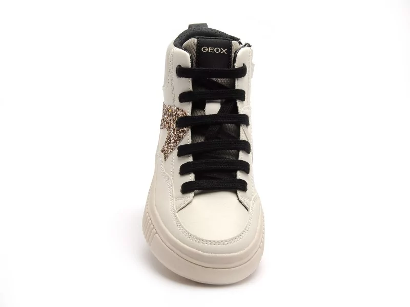 Geox J LAQUINNY GIRL D J66M3D Blanc Baskets Montantes Fille