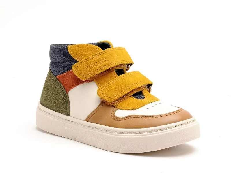 Geox B NASHIK BOY A B465NA Multicolore Baskets Montantes Garçon