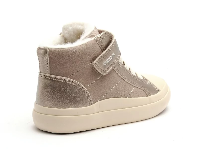 Geox B GISLI GIRL E B461ME Beige Baskets Montantes Fille