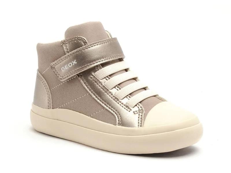 Geox B GISLI GIRL E B461ME Beige Baskets Montantes Fille