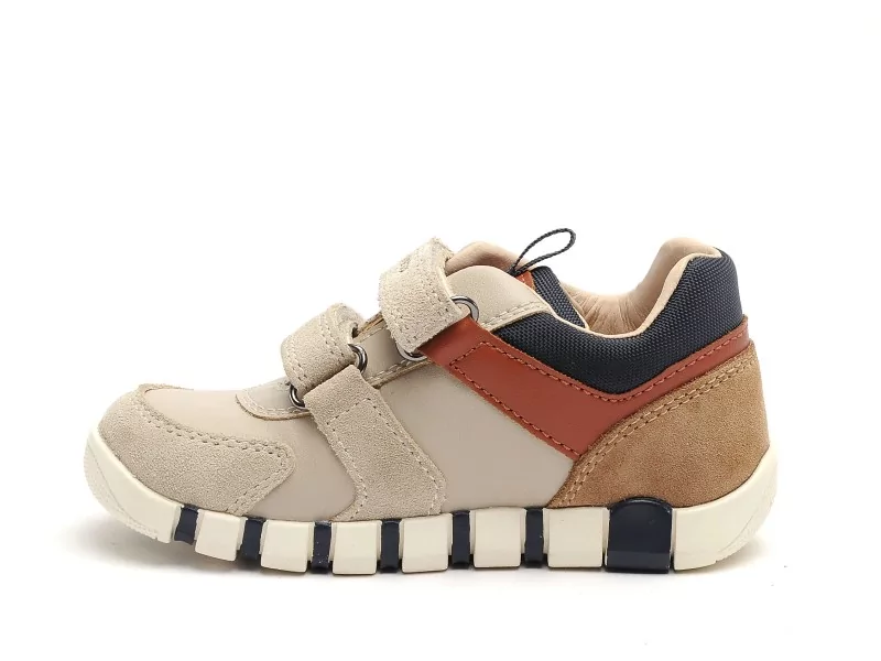 Geox B IUPIDOO BOY D B3555D Beige Baskets Basses Garçon