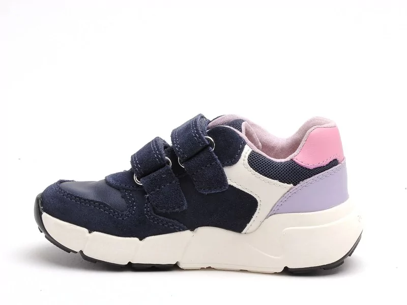 Geox B FLEXYPER MINI GIRL B656NA Bleu Baskets Basses Fille