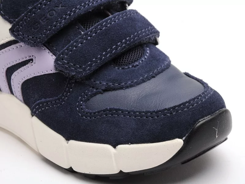Geox B FLEXYPER MINI GIRL B656NA Bleu Baskets Basses Fille