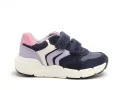 Geox B FLEXYPER MINI GIRL B656NA Bleu Baskets Basses Fille