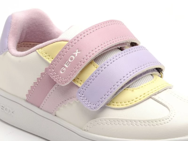 Geox B ECLYPER GIRL A B665MA Blanc Baskets Basses Fille