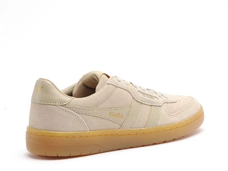 Gola HAWK SUEDE 86 CLB571 Beige Baskets Basses Femme