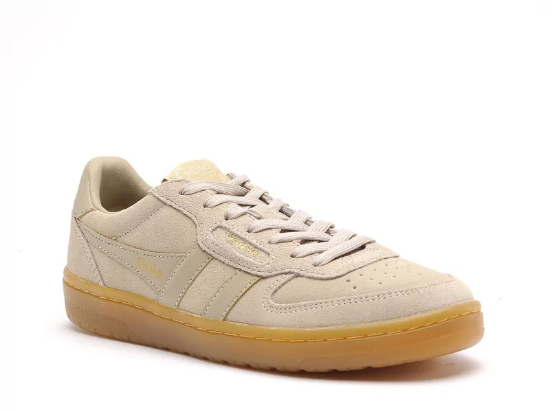 Gola HAWK SUEDE 86 CLB571 Beige Baskets Basses Femme