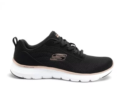 150206 FLEXAPPEAL Noir Baskets Basses Femme