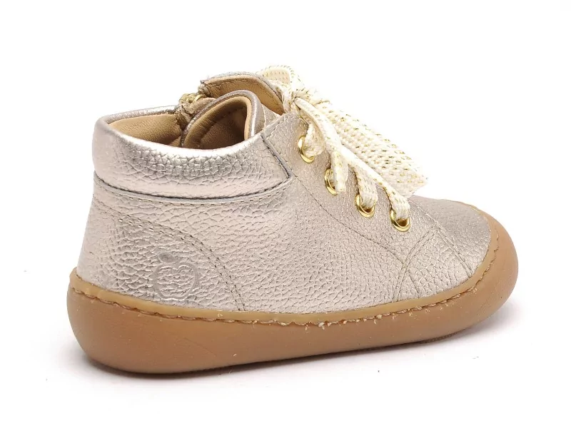 Shoo Pom PLUM LACE LAMINATO GRAINE Or Chaussures Premiers Pas