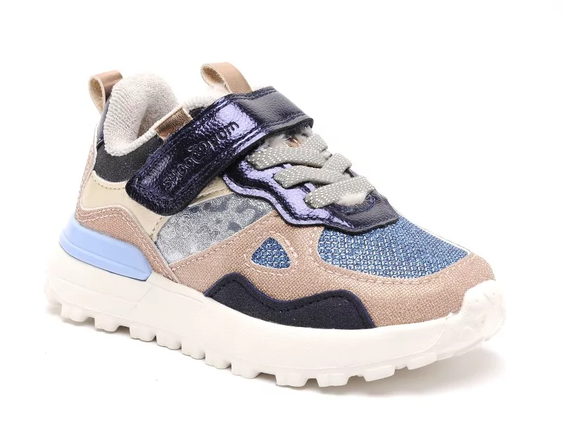 Shoo Pom JOGGY SCRATCH Bleu Baskets Basses Fille
