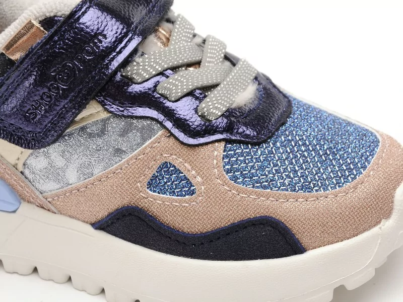 Shoo Pom JOGGY SCRATCH Bleu Baskets Basses Fille