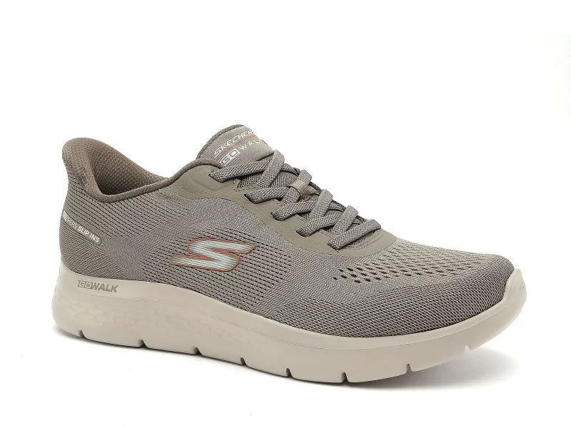 Skechers 216924 GOWALK Kaki Baskets Basses Homme