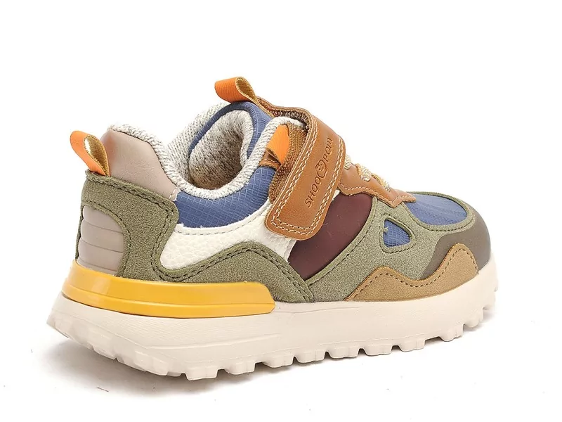 Shoo Pom JOGGY SCRATCH Kaki Baskets Basses Garçon