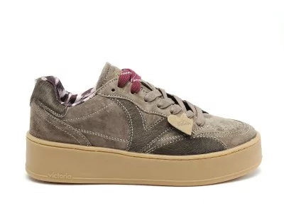 TURIN SERBO126510 Kaki Baskets Basses Femme