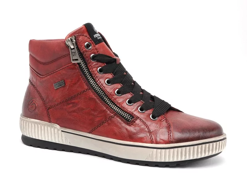 Remonte D0772 Rouge Basket Montante Femme