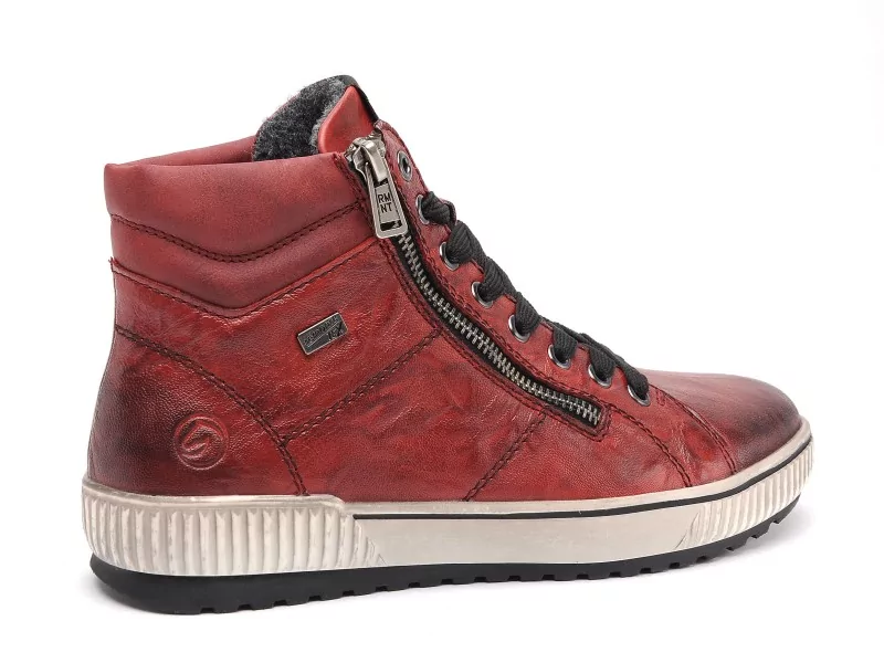 Remonte D0772 Rouge Basket Montante Femme