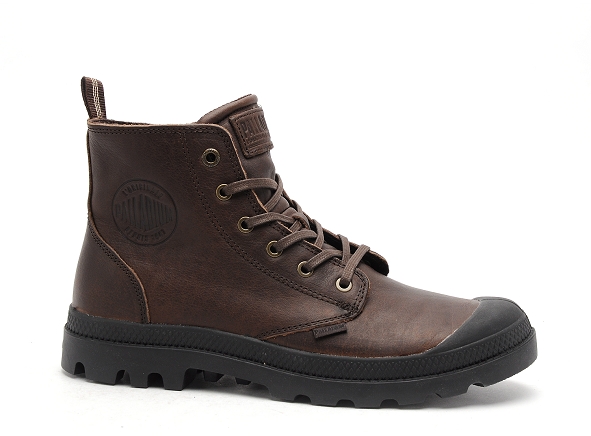 Palladium boots bottine pampa  zip leather marron2772601_2
