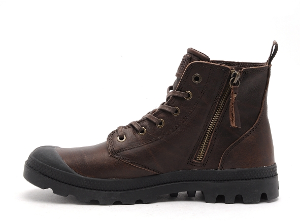 Palladium boots bottine pampa  zip leather marron2772601_3