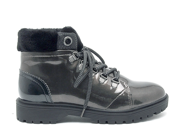 Armistice boots bottine plates rock mid glossy gris