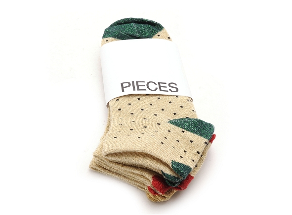 Pieces famille pcvabby ancle sock 3 pack multicolore