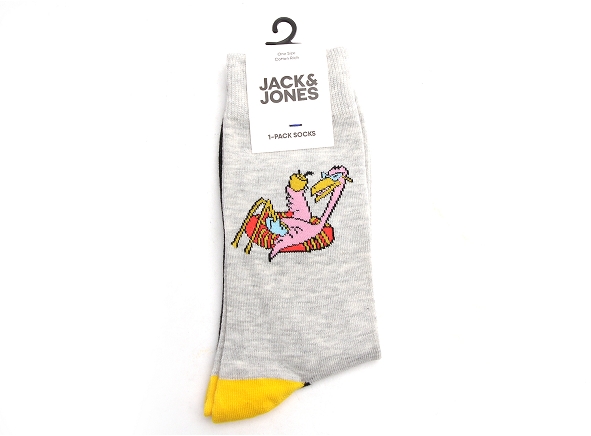 Jack and jones famille jackrelax flamingo sock gris
