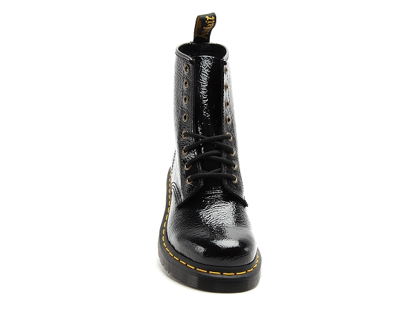 Dr martens boots bottine plates 1460 distressed patent noir9752201_4