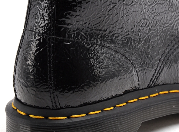 Dr martens boots bottine plates 1460 distressed patent noir9752201_6
