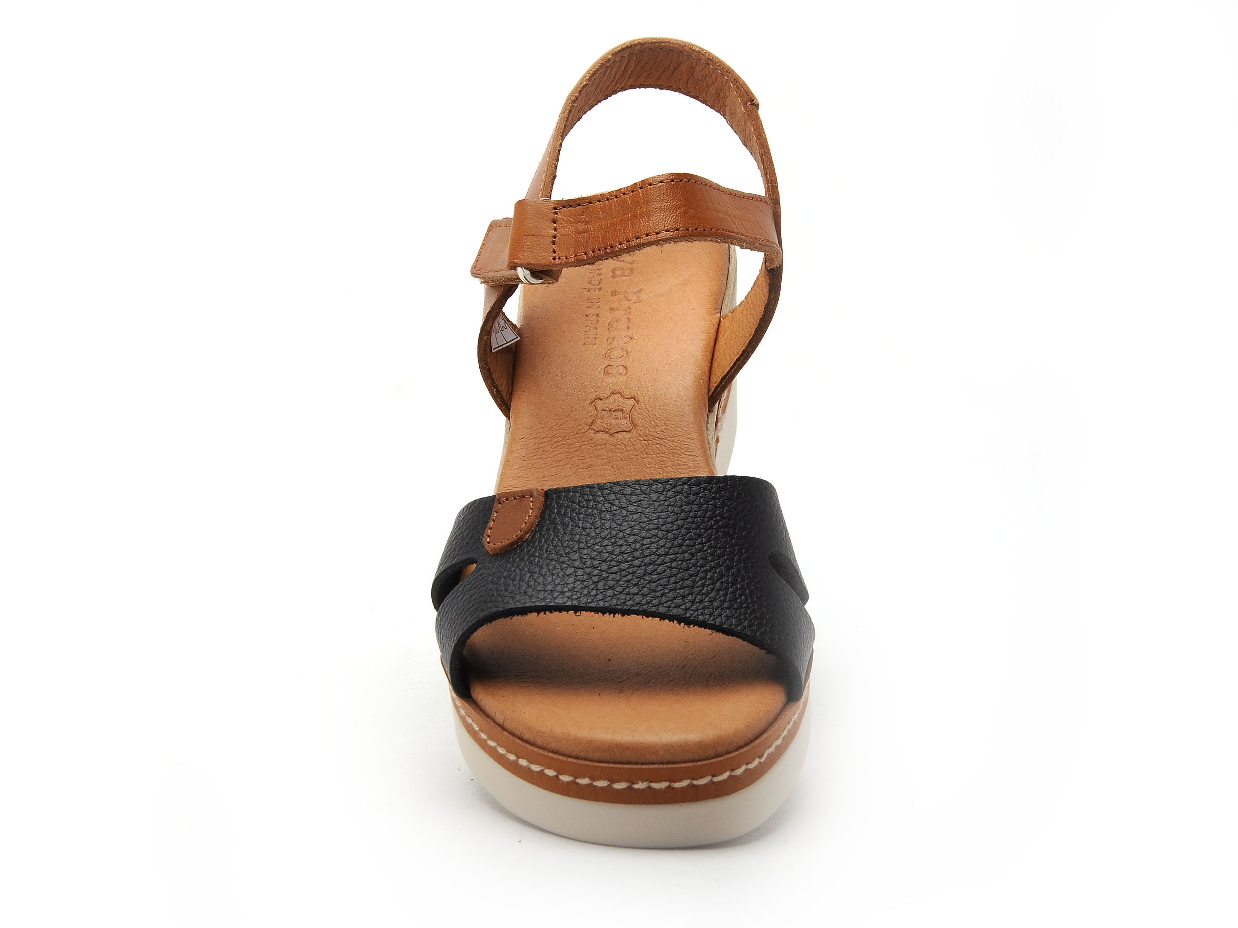 3052 Noir - Sandales Plates Femme - Eva Frutos