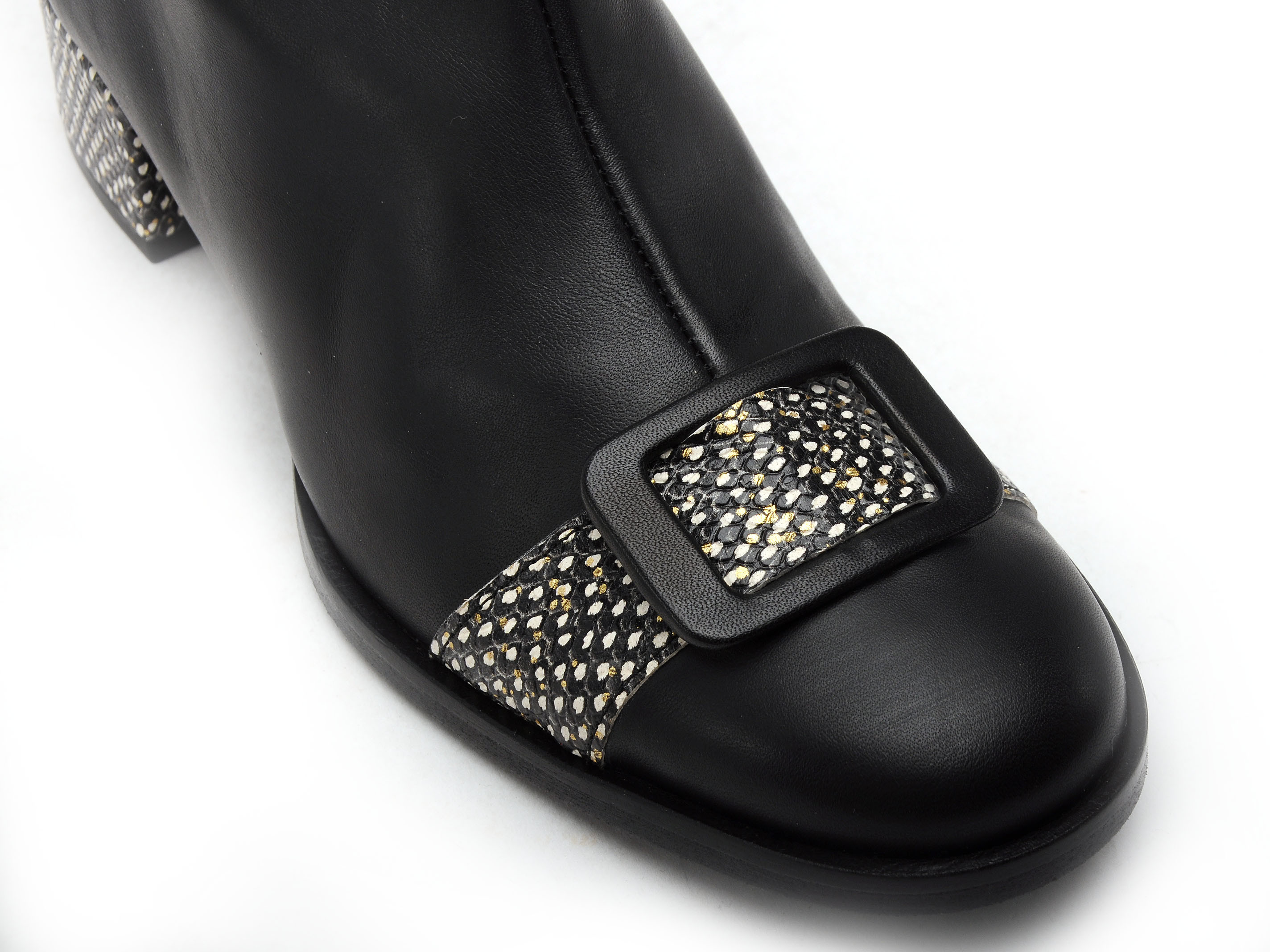 Bottines Naf Naf En Simili Cuir Noir – Talons Hauts – Taille EUR 37, Bon état