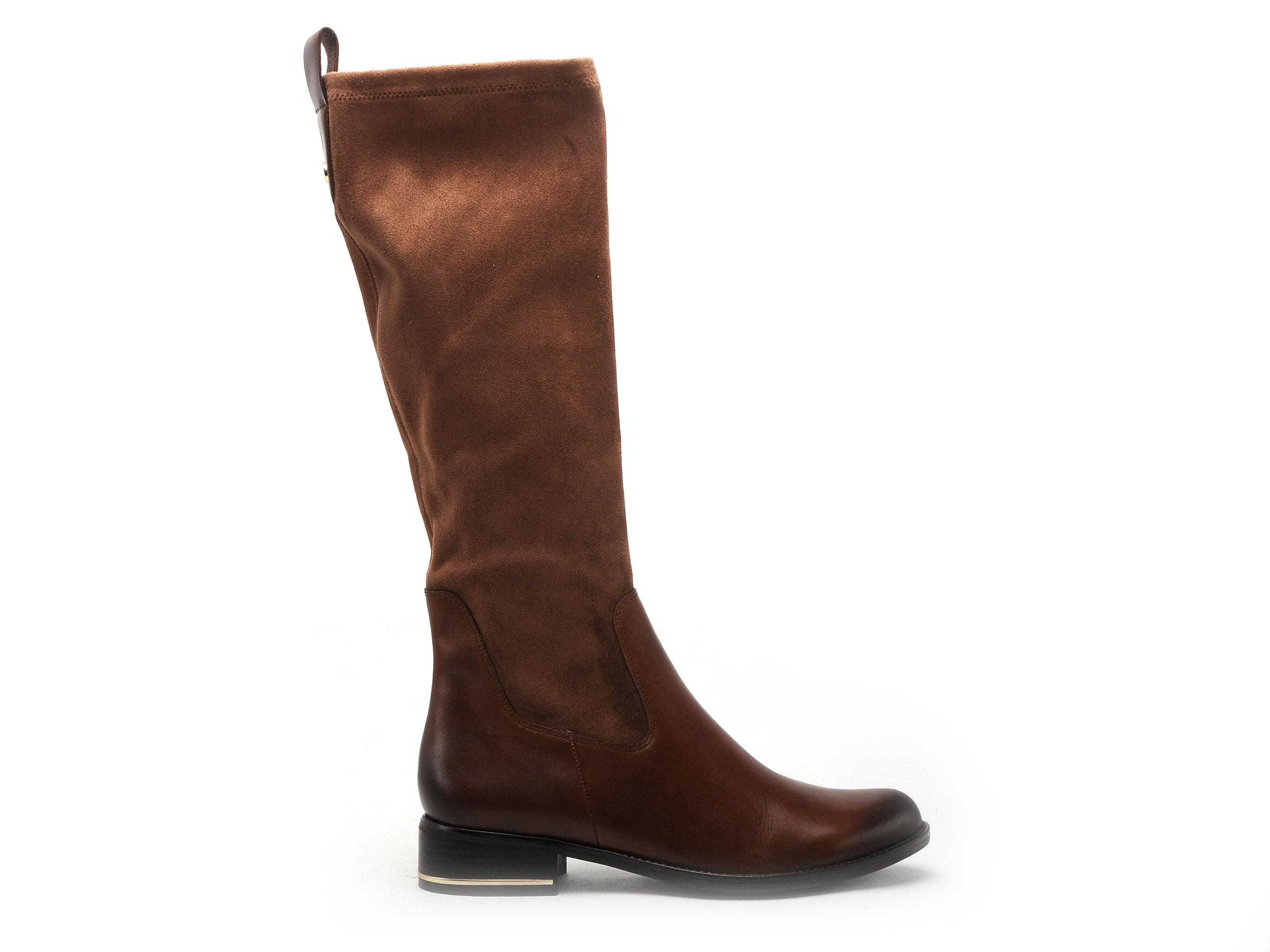 bottes plates botte en cuir marron femme