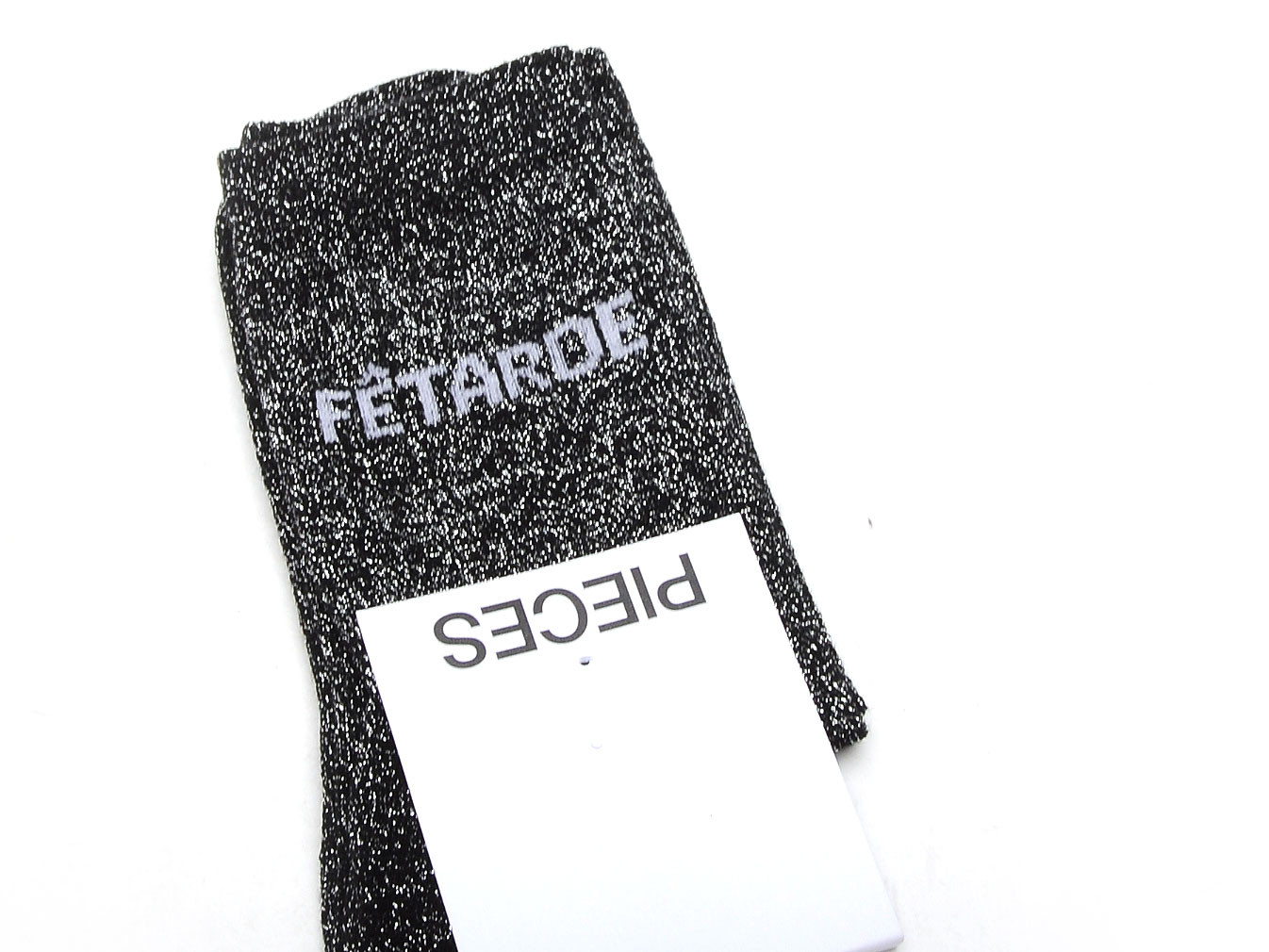 PIECES Pcsebby Glitter Long Socks Noos Bc, Hot Fudge, One size