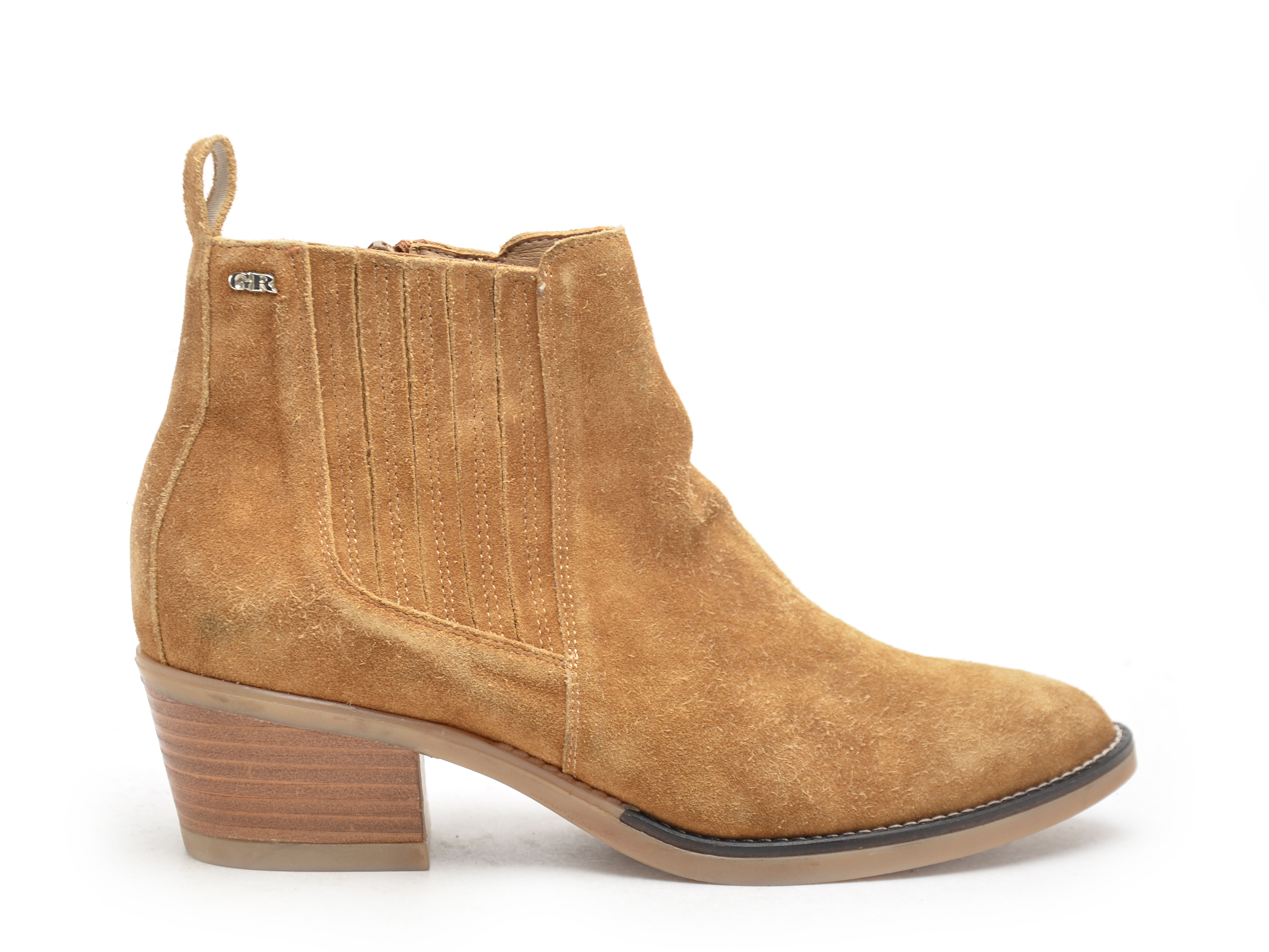 Bottines chelsea carrées à talon
